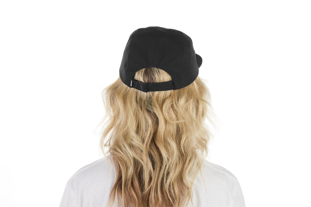 recycled-poly-flat-brim-5-panel-hat-g2 WebPDP-HAT003002_Recycled_Poly_Flat_Brim_5Panel_Hat_Black_Studio_Harper_Studios_0723_Back__HAT003002OS.jpg