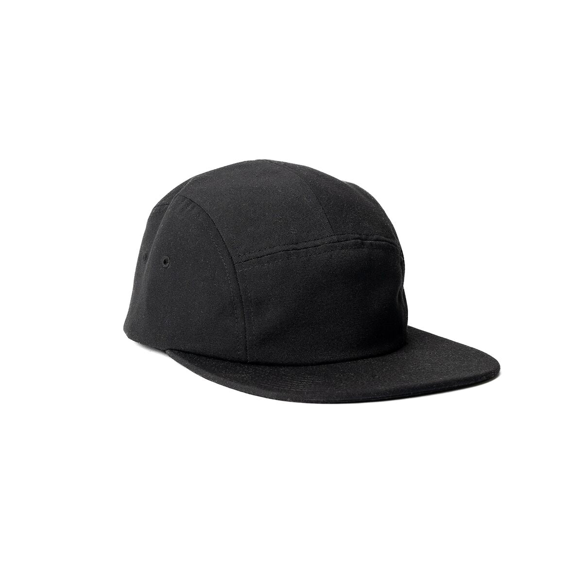 recycled-poly-flat-brim-5-panel-hat-g2 Web_PDP-FlatBrim5PanelHat_Studio_Front_Black.jpg